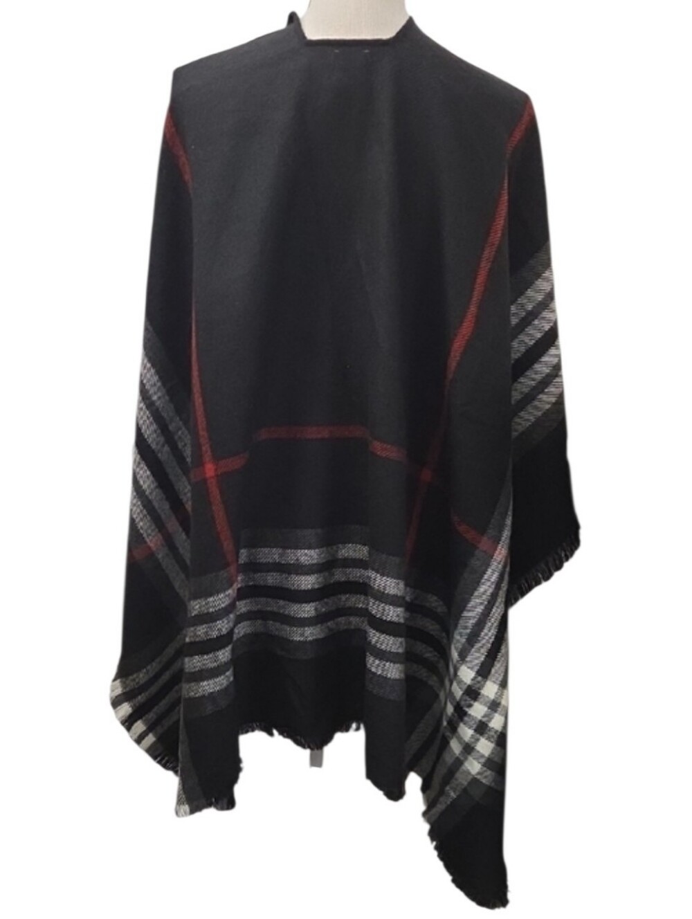 NWT V. FRAAS Black Cozy Wrap - Picture 2 of 3